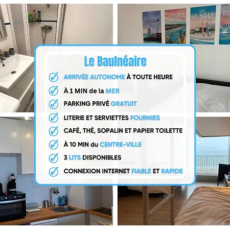 Apartman Le Baulneaire, Vue Mer, A Pied, Parking Prive *